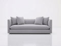 Canapé 2 places - Tissu - 185 x 92 x 74 cm - Gris clair - Style contemporain
