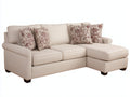 Canapé d'angle - Tissu - 244 x 160 x 92 cm - Beige - Style contemporain