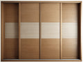 Armoire - Bois-panneaux de particules - 280 x 60 x 220 cm - Bois clair - Style moderne
