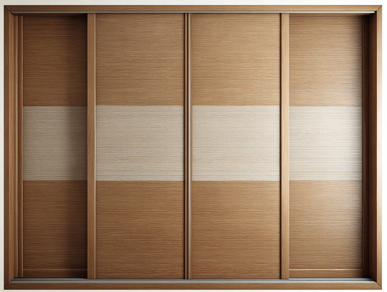 Armoire - Bois-panneaux de particules - 280 x 60 x 220 cm - Bois clair - Style moderne