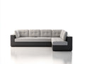 Canapé d'angle - Tissu - 320 x 180 x 90 cm - Gris clair-Gris foncé - Style moderne