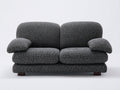Canapé 2 places - Tissu-Bois - 172 x 90 x 82 cm - Gris foncé - Style moderne