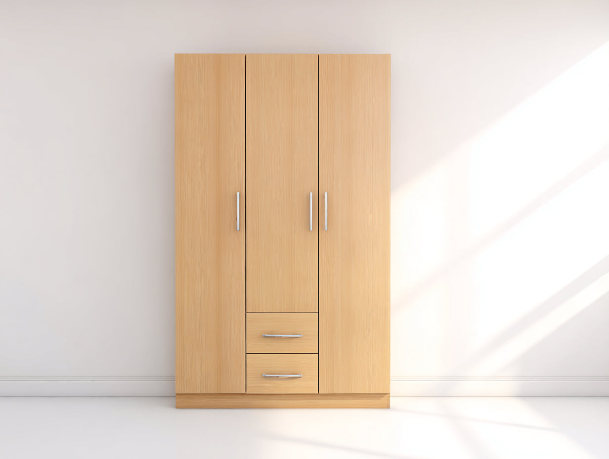 Armoire - Bois - 120 x 50 x 200 cm - Bois clair - Style moderne