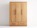 Armoire - Bois-panneaux de particules-métal - 160 x 55 x 200 cm - Bois clair - Style naturel