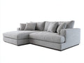 Canapé d'angle - Tissu - 310 x 180 x 86 cm - Gris clair - Style moderne