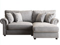 Canapé d'angle - Tissu - 280 x 170 x 90 cm - Gris clair - Style classique