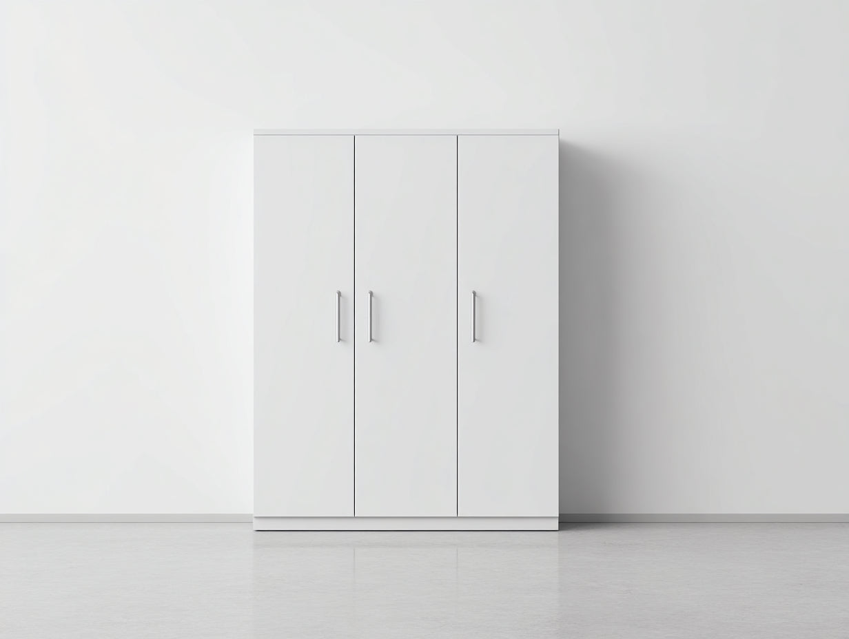 Armoire - Panneaux de particules-métal - 120 x 50 x 180 cm - Blanc - Style moderne